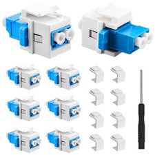 17 PCS Duplex LC To LC F/F Coupler Keystone Jack Fiber Optic Adapter Kit picture