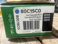 NEW Lexmark 801SC Cyan Toner Cartridge CX310 CX410 CX510 Standard Yield FreeShip picture