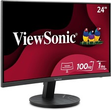 ViewSonic VA2416C-S 24 Inch Full HD 1080p Frameless Curved Monitor - Refurbished picture
