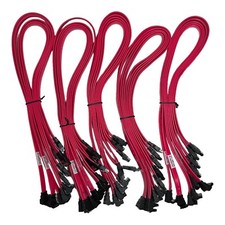 NEW Lot of 25 - 18'' inch Serial ATA 26AWG (SATA) E321011 Cable Right Angle picture