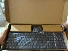 GREEN TOP Full-Size Standard Keyboard Black English QWERTY w/ Number Pad picture