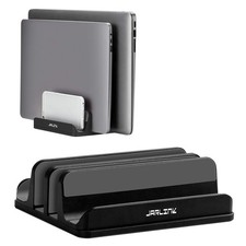 4-in-1 Adjustable Vertical Laptop Stand, Aluminum Holder, Black picture