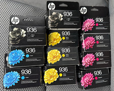 HP 936 Genuine Original Inkjet Cartridge Lot Black Cyan Yellow Magenta Exp.2027 picture