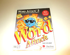 Vintage Word Attack 3 Vocabulary Program PC Big Box Game MS-DOS & CD-Rom picture