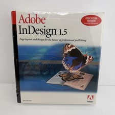 Vintage 2000 Adobe InDesign 1.5 Education Version Mac Software CD-ROM NEW SEALED picture