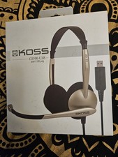 KOSS CS100 USB Headset NEW – Noise Canceling Mic, 8ft Cable, PC/Mac Coms picture