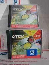 TDK High Speed Data CD-RW Discs -Pack +1 74 min 650 MB 4x-12x Compatible - #159 picture