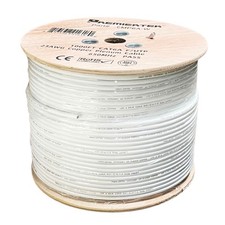 CAT6A 1000FT CMP Plenum Fire Rated UTP NETWORK ETHERNET LAN CABLE 650MHz White picture