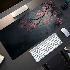 1 Extra-Large Gaming Mouse Pad with Blossom Painting Design, Non-Slip Desk Mat ❀ picture