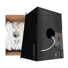Bulk Cat 5e Plenum 1000ft 350 Mhz Cable White picture