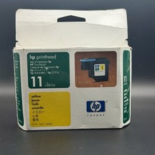 HP 11 Yellow Printhead C4813A DesignJet 100 500 800 Sealed Box Exp 2006 OEM⁠ picture