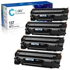 LxTek 137 CRG-137 Black Toner Cartridge for Canon 137 - 4 Pack picture