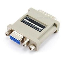 HD15 VGA Monitor Female to DB15 MAC Male Converter Adapter w/ Dip Switches picture