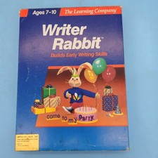 Vtg Writer Rabbit Apple II II+ IIe IIc 64K Learning Co 1986 Educational Software picture