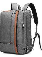 Convertible 17.3 Inches Laptop 3 In 1 Messenger Bag Shoulder Backpack Grey picture