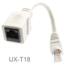 T1 Crossover Male to Female Adapter, 8P8C/RJ48 (Pin 1,2,4,5) CablesOnline UX-T18 picture