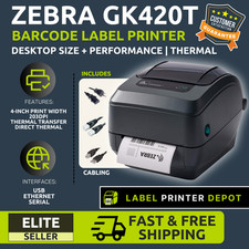 ✅Zebra GK42-102210-000 Desktop Thermal Transfer Label Printer, USB, Network🔥⭐ picture