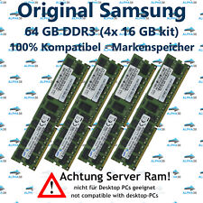64 GB (4x 16 GB) Rdimm ECC Reg DDR3-1600 Lenovo System x3750 M4 RAM picture