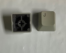 VINTAGE Apple IIe J  KEYCAP Platinum Blk Back Blk Lettering Orig. Replacement picture
