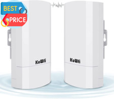 2-Pack 300Mbps Wireless Bridge, Outdoor CPE Wifi Kit Point to Point Wireless Acc picture