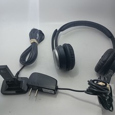 #AB)Logitech Clearchat PC Wireless Headset A00006 with A00007 Receiver & Charger picture