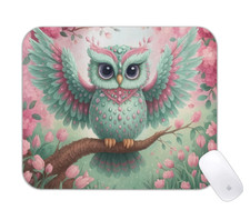 Cute Owl Illustration Desk Mat Colorful Non-Slip Gaming Pad picture