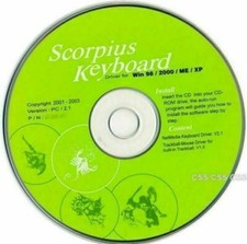 Scorpius Keyboard Trackball Mouse NetMedia Drivers Disc PC V2.1 V1.0 CD Windows picture