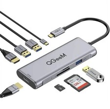 QGeeM USB-C 8 Port Multifunctional Converter HDMI USB USB-C picture