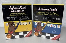 Mountain Lake Software Vintage Cd ROM Arithmefonts & School Font Collection  US3 picture