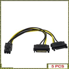 5pcs SATA 15Pin To Graphics Card PCIE 6/8 Pin Video Card Power Supply Cable picture