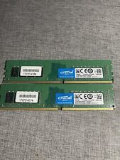 Lot Of 2 Crucial 8gb DDR4 2400 MHz UDIMM Memory Mod.CT2K8G4DFS824A Ln#144 picture