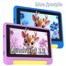7 inch Kids Tablet Android Tablets 32GB 64GB ROM with Shockproof Touch Blue＆Pink picture