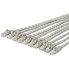 Startech N6PATCH10GR10PK 10FT GREY 10 PACK CAT6 CABLE SNAGLESS RJ45 UTP PATCH CA picture