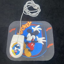 Fellowes Mickey Mouse Disney Vintage 2-Button Computer Mouse W Pad Untested picture