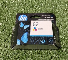 Genuine HP 62 Tri-Color Ink Cartridge C2P06AN EXP 01/ 2025 Sealed Box picture