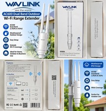 Wavlink AC600 Dual Band Outdoor Wi-Fi Range Extender Aerial HD2 New Sealed (LVR) picture