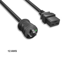 10PCS 6ft 12 AWG Hospital Grade Power Cable NEMA 5-20P to C19 20A/125V Blk picture