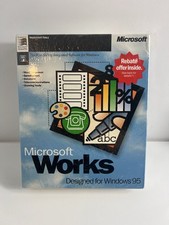 Microsoft Works for Windows 95 Software New Sealed Productivity Tools picture
