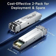 Cable Matters 2-Pack 1000BASE-SX SFP-LC Multi Mode 1G Fiber Transceiver Module picture