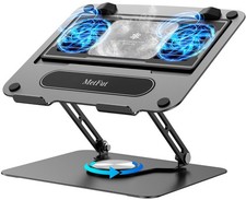 Laptop Cooling Pad with Adjustable Fan, Portable Laptop Stand, Black Cooler picture