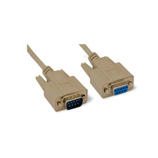 15ft DB9 Male to DB9 Female Serial Cable Extension - Beige picture