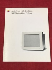 1989 Apple Macintosh AppleColor High Resolution RGB Monitor Owner’s Guide Manual picture