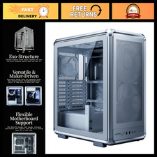 High Airflow ATX Case with Mesh Design, 200mm Fans, Silver - PC Gaming Tower picture
