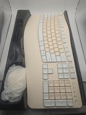 EK30 Wireless Ergonomic Keyboard & Mouse Combo w/ USB Receiver Color Latte A picture