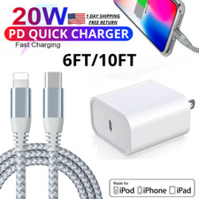 PD 20W Fast Wall Charger Charging Cable For iPhone 14 13 12 11 Pro Max XR SE 8 7 picture