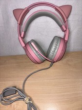 SOMIC G951 Pink Stereo Gaming Headset with Mic Cute Cat Tested Great Condition picture