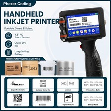 P16 12.7mm/25.4mm Handheld Inkjet Printer 28 Languages Batch Expiry Date QR Code picture