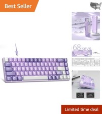 MK-Box 68-Key LED Backlit Compact Mechanical Keyboard with Red Switch - Violet picture