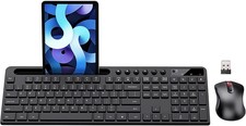 Combo De Teclado Y Mouse Inalambricos Compact Slim Para Inalámbrico Color Negro picture