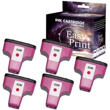 5PK replace for HP 02 Series Ink Cartridge Magenta for PhotoSmart 3210 C7280 picture